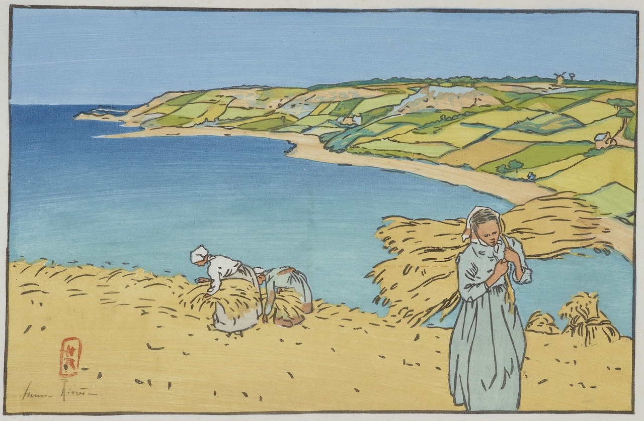 アンリ・リヴィエール　連作「ブルターニュ風景」より：《ロネイ湾（ロギヴィ）》 1891年 多色刷り木版 22.6 x 34.9 ㎝ 国立西洋美術館